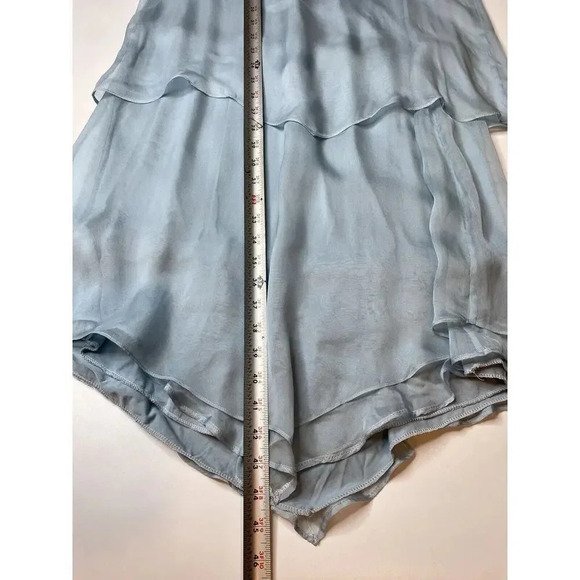 Soft Surroundings Women’s Small Light Blue Tiered Ruffle Asymmetrical Dress - Picture 4 of 6